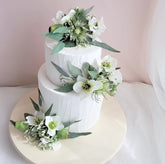 Set of 3 Wedding Cake Toppers Green White